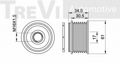 TREVI AUTOMOTIVE ap1076 -  Механизм свободного хода генератора